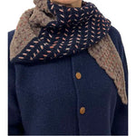 ブークレーステッチ三角ニットストール　　NM-5580D