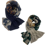 ドットフラワーブークレー差し込みマフラー    NM-5587D