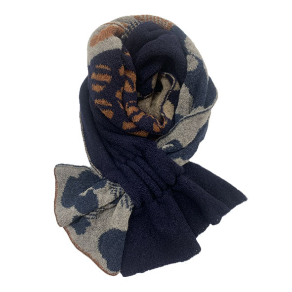 ドットフラワーブークレー差し込みマフラー    NM-5587D