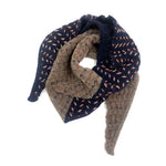 ブークレーステッチ三角ニットストール　　NM-5580D