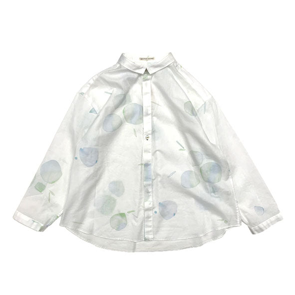 コットンガーゼプラムプリントシャツ　　NFSH-6029A