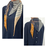 コットンドット三角ニットストール　　NM-6100A