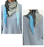 コットンドット三角ニットストール　　NM-6100A