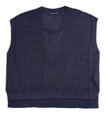 7G WG ペーパーコットン混U衿ベスト   NKBL-6060A