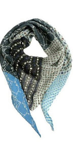 コットンドット三角ニットストール　　NM-6100A