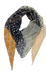 コットンドット三角ニットストール　　NM-6100A